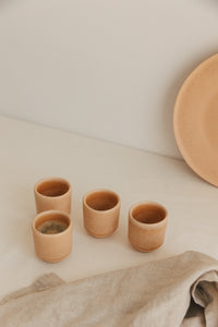 THE NAKOA "ALORA" ESPRESSO CUP - SET OF 4 (Sunny Peach)